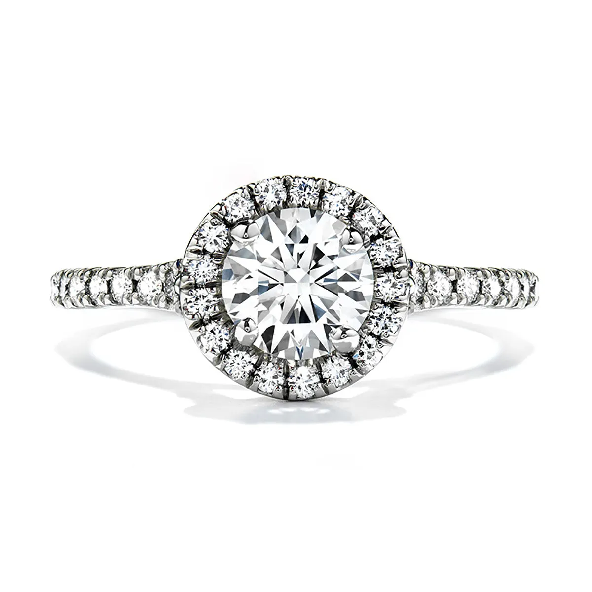 0.484ct Transcend Round Brilliant Diamond Halo Ring in Platinum