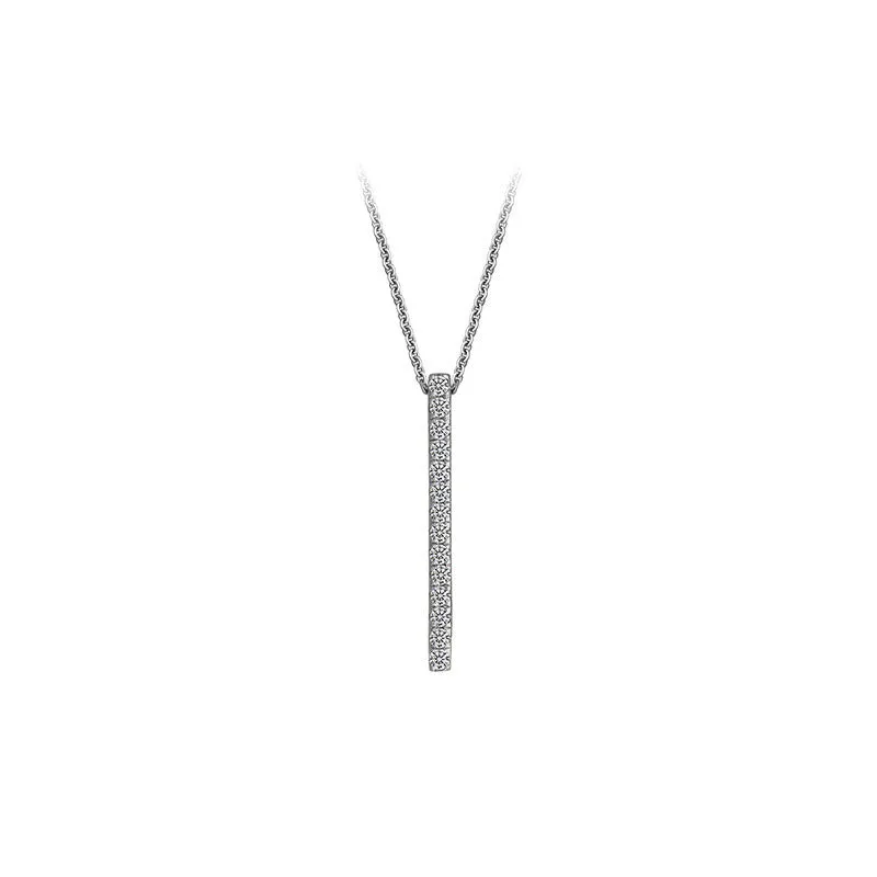 18k Gold Vertical Line Necklace