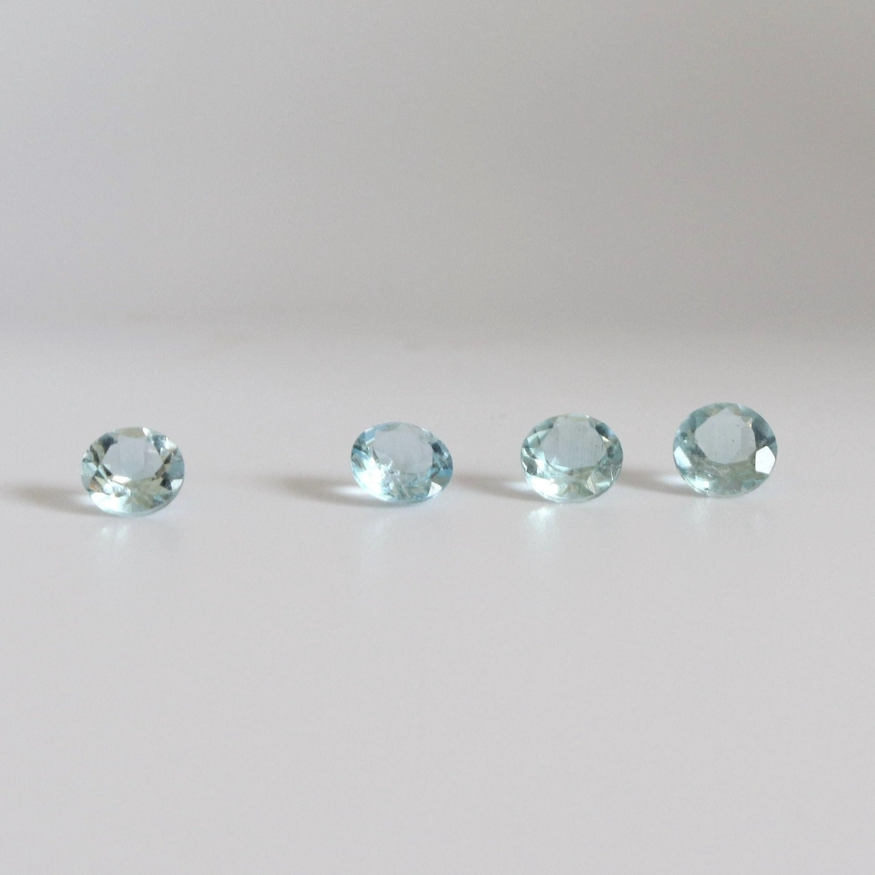 5.1mm Round Aquamarine Stone