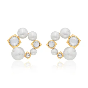 Amara Pearl CZ Earrings