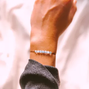 Aquamarine Bar Bracelet