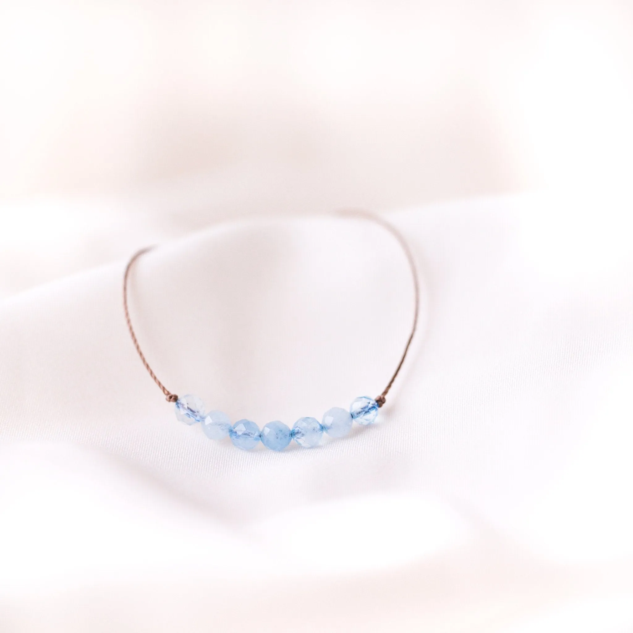 Aquamarine Bar Bracelet