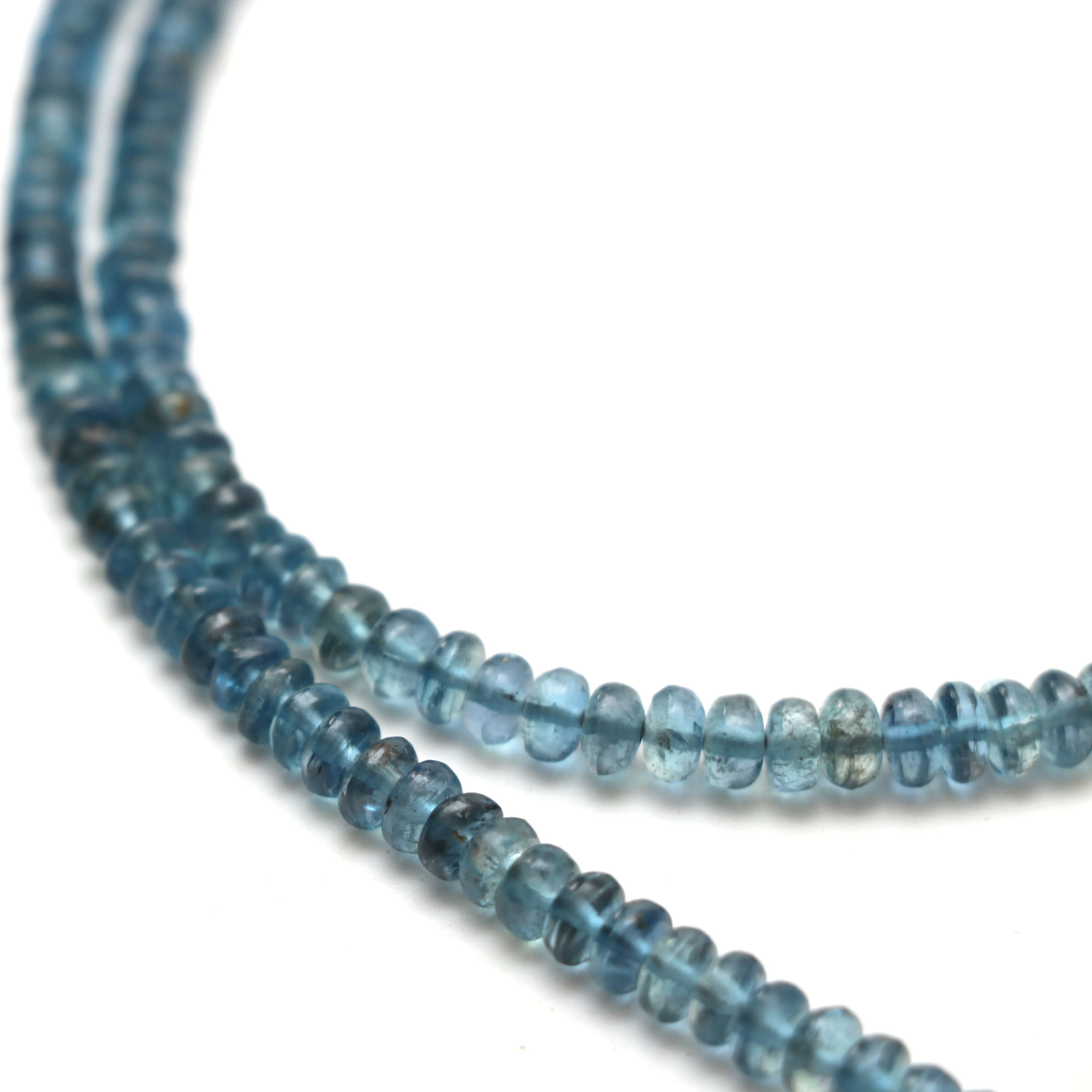 Aquamarine Smooth Rondelle Beads, 3.5 mm to 7.5 mm, Aquamarine Jewelry Making Gemstone, 18 Inches Full Strand, Price Per Strand