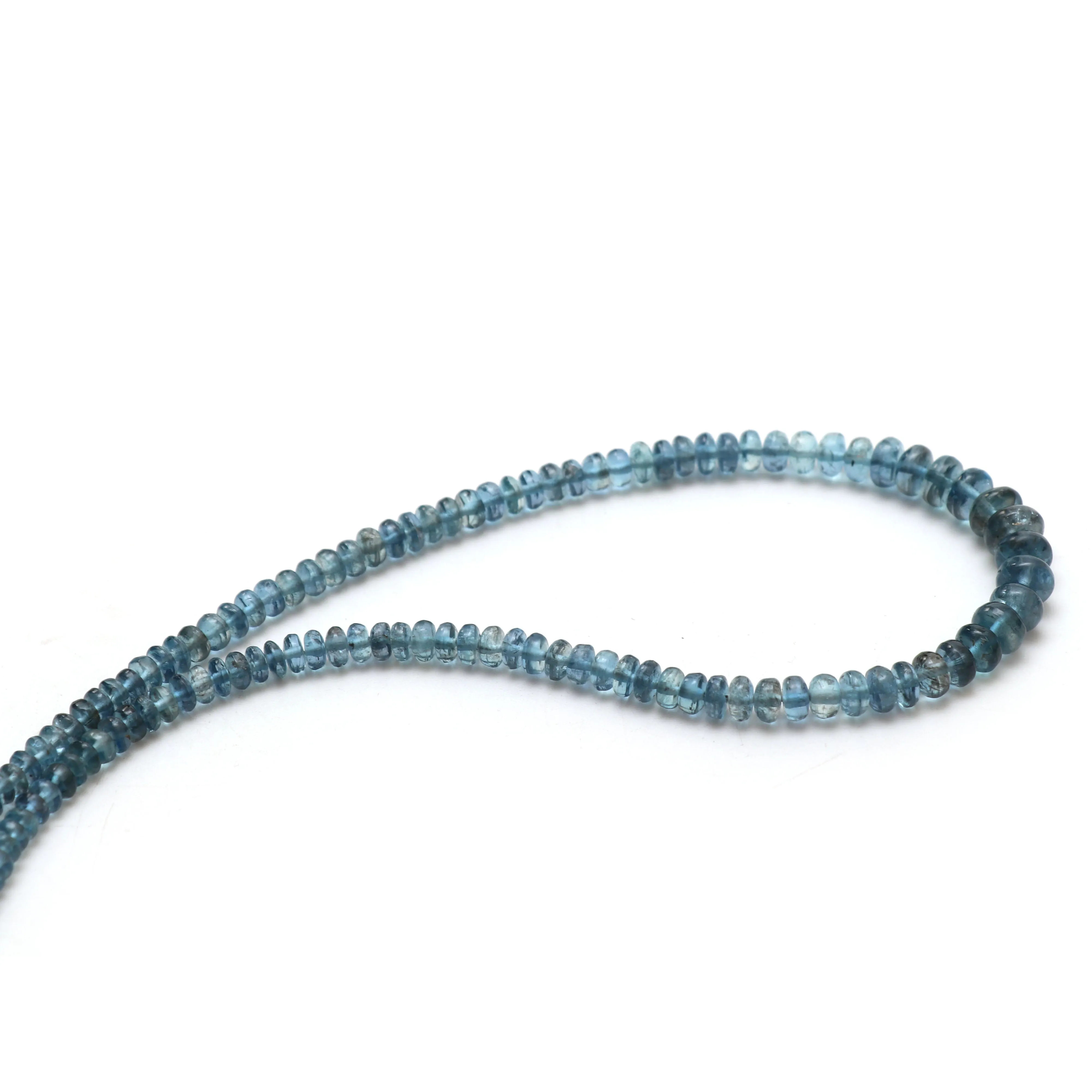 Aquamarine Smooth Rondelle Beads, 3.5 mm to 7.5 mm, Aquamarine Jewelry Making Gemstone, 18 Inches Full Strand, Price Per Strand