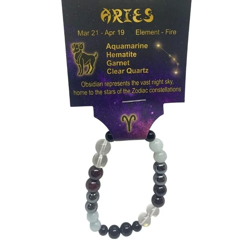 Aries | Crystal Healing Bracelet for Zoadic Energy