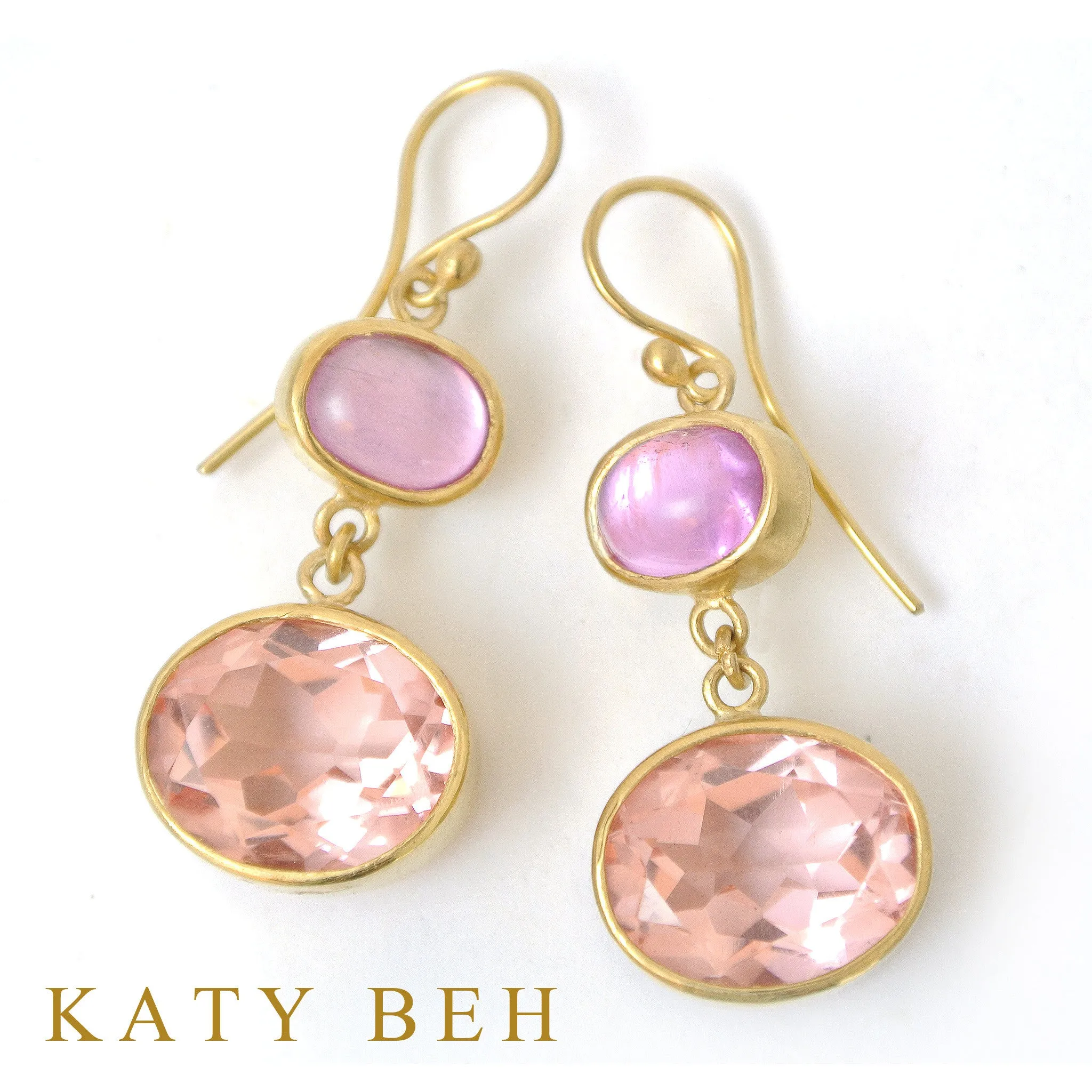 Audrey Pink Sapphire & Morganite Earrings