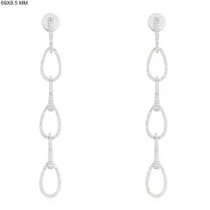 Beautiful Diamond Embrace Drop Earrings