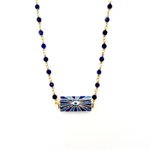 blue agapi choker necklace