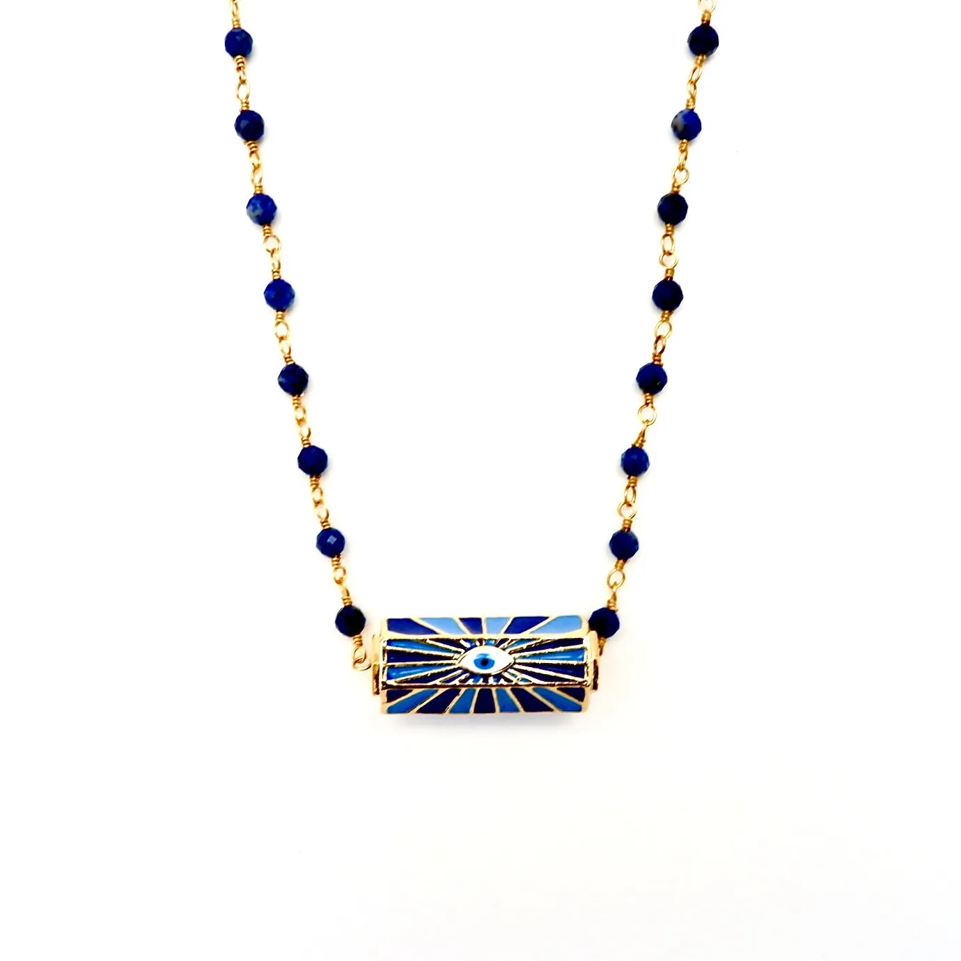 blue agapi choker necklace