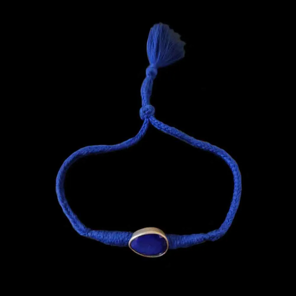 Blue Rakhi With Blue Stone