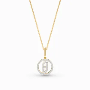 Bold Diamond Initials Pendant Necklace
