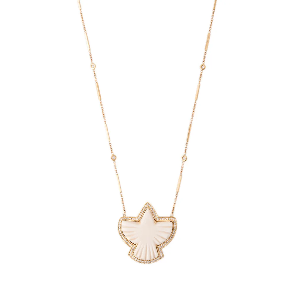BONE PAVE THUNDERBIRD NECKLACE