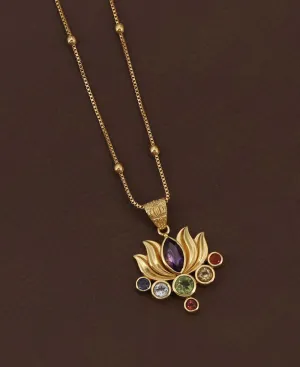 Chakra Gemstone Gold Plated Necklace