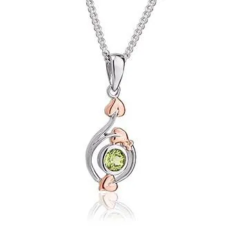 Clogau Tree of Life Sterling Silver Peridot Love Vine Necklace