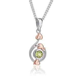 Clogau Tree of Life Sterling Silver Peridot Love Vine Necklace