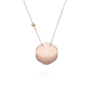 Collier à Graver Argent 925 Plaqué Or Rose Péridot