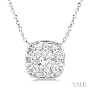 CUSHION SHAPE LOVEBRIGHT ESSENTIAL DIAMOND PENDANT