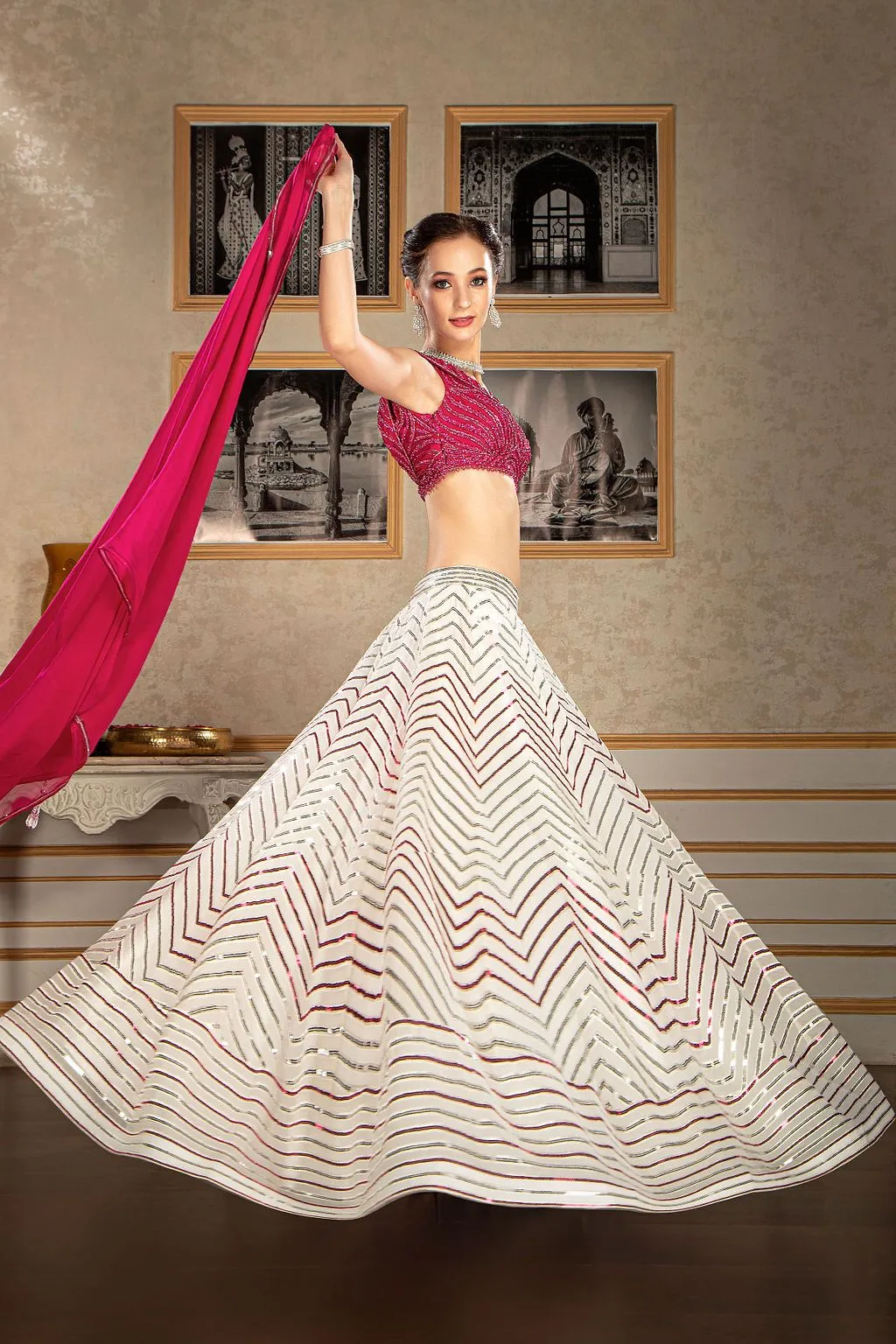 Embroidered top with beautiful skirt