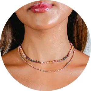 Energy Healer 2mm   4mm Healing Necklace Stack