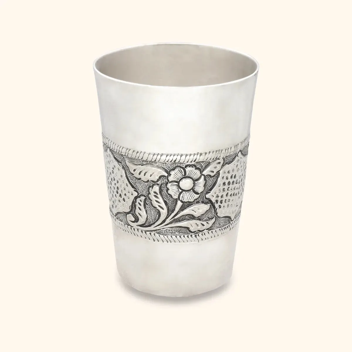 Exquisite Antique Silver Glass