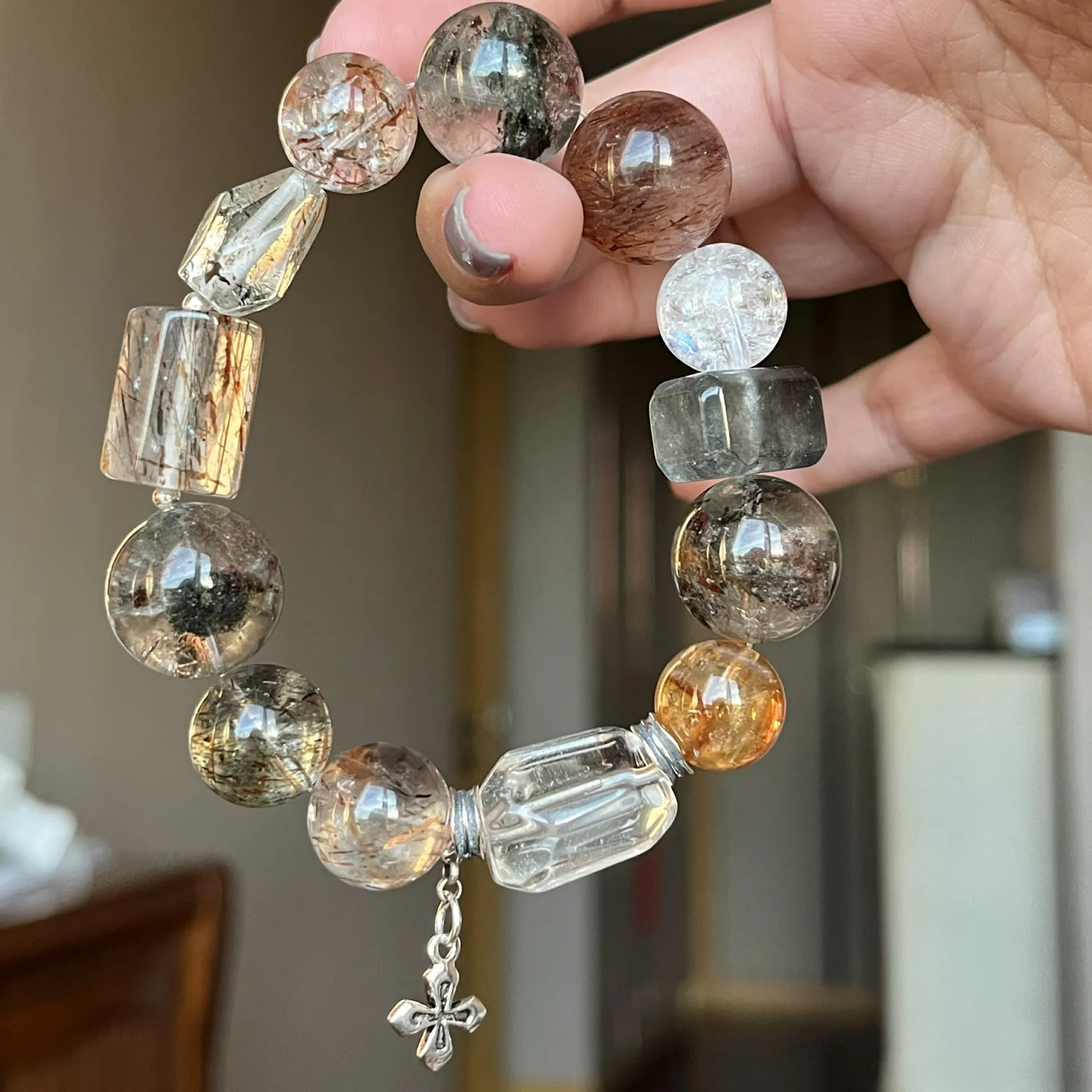 Four Seasons Phantom Rutilated Super 7 Bracelet
