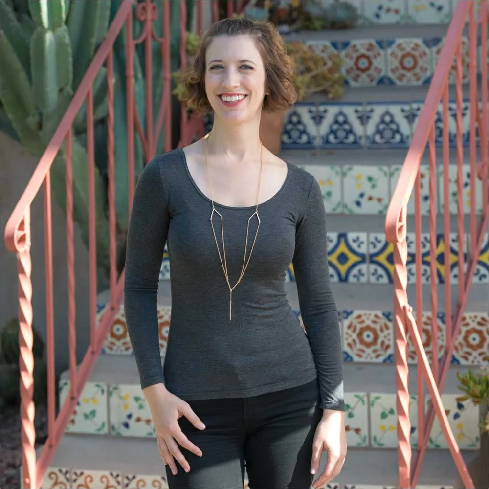 Gold Chevron Geometric Necklace