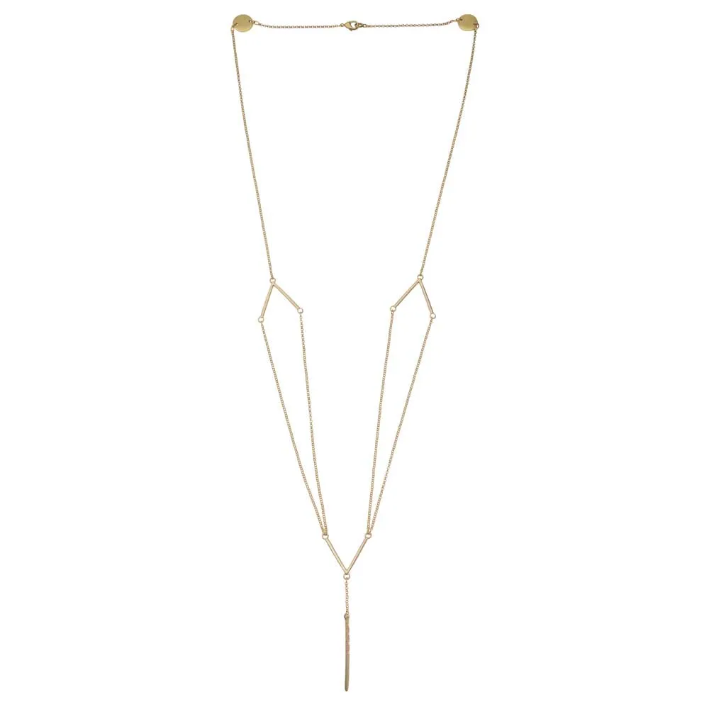 Gold Chevron Geometric Necklace