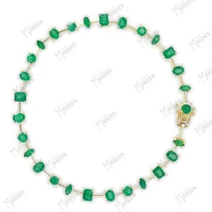 Gold Emerald Bracelet 7"