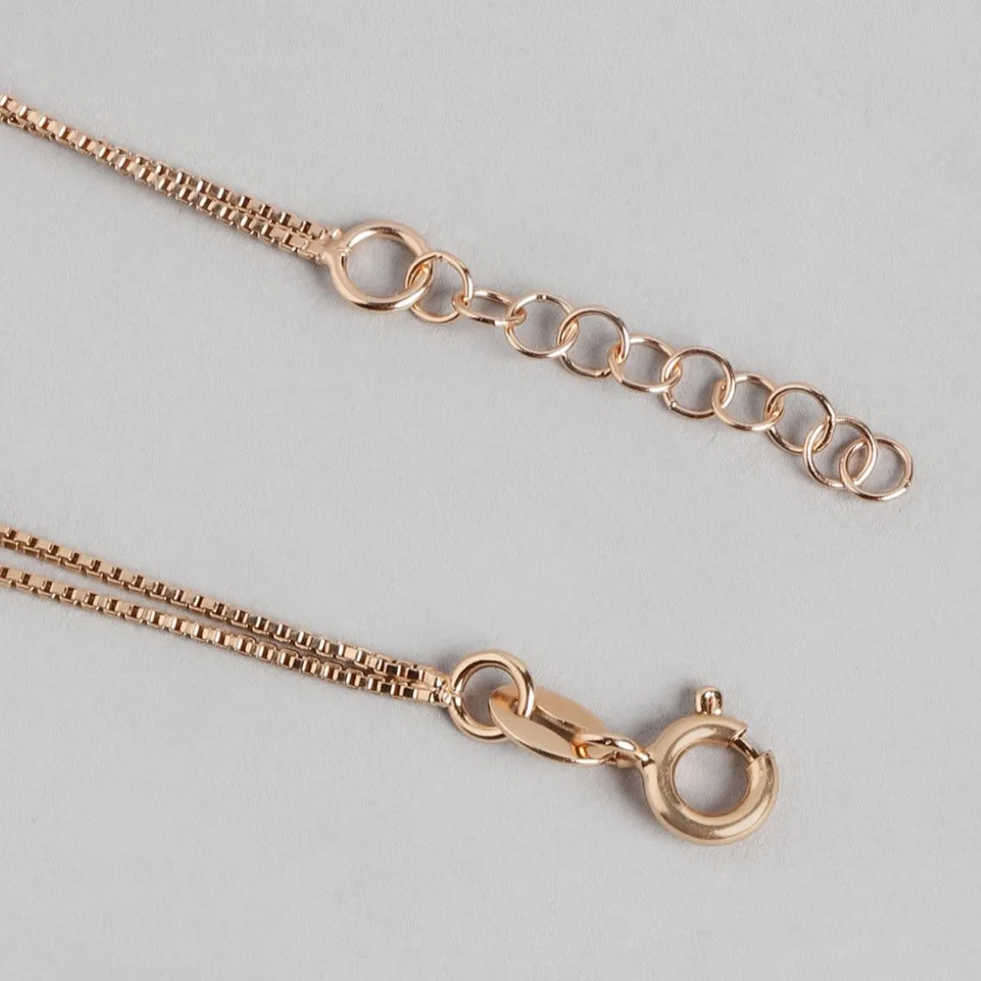 Graceful Foliage Rose Gold-Plated 925 Sterling Silver Leaf Anklet