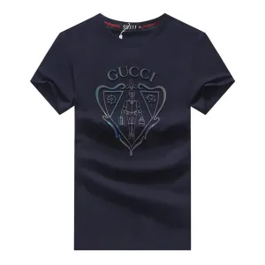 Guc T-Shirt With exquisite Logo Design-Navy Blue
