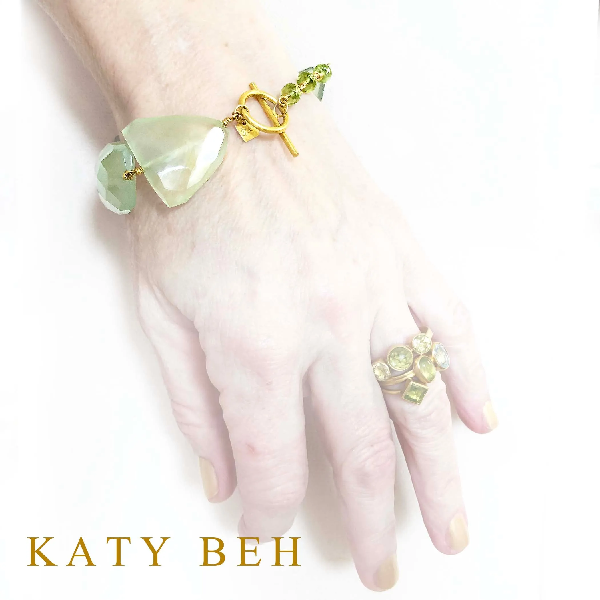 Harper Chalcedony and Peridot Bracelet