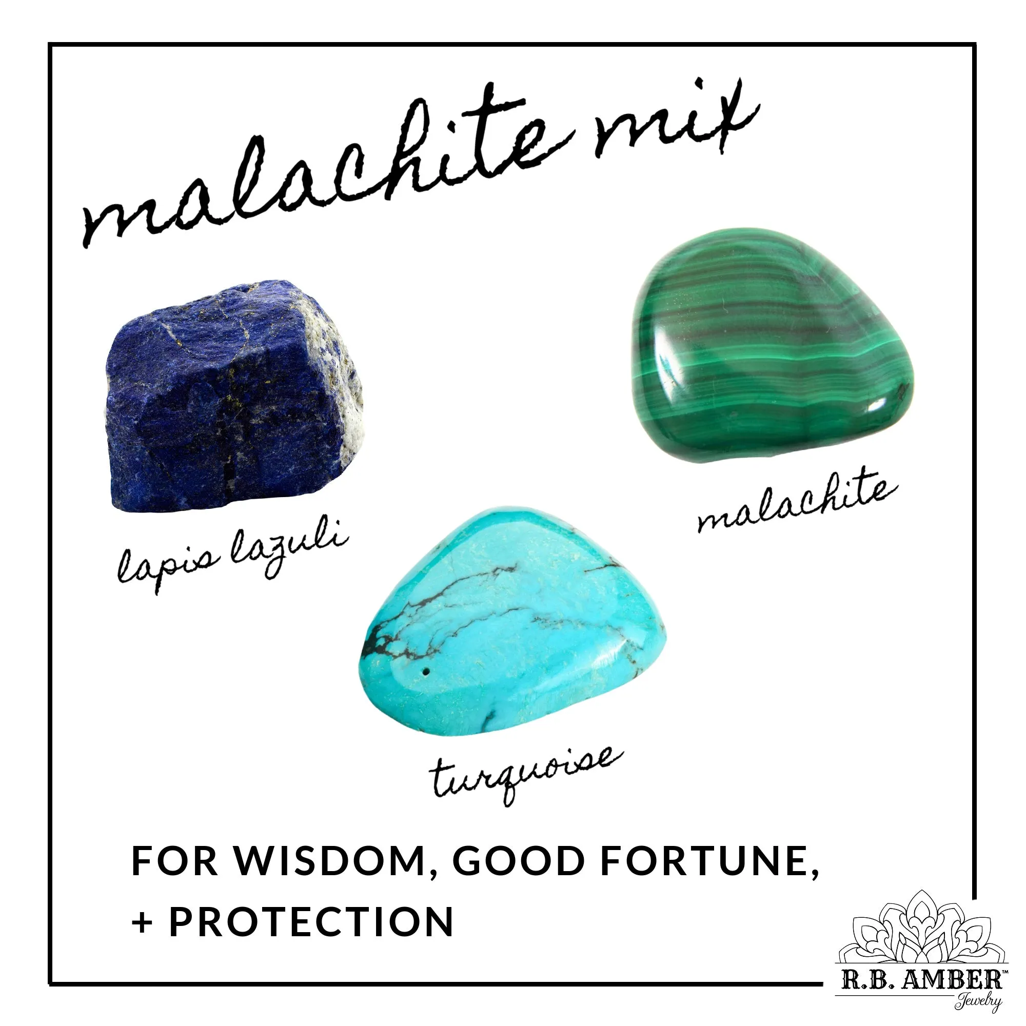 Kids | Malachite Mix   Raw Cognac Aromatherapy Necklace