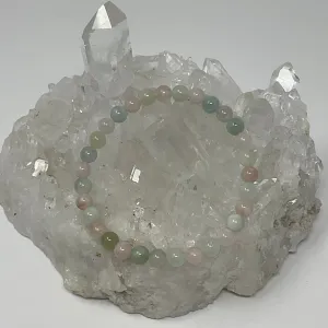 Multi-Color Aquamarine 6mm Round Bracelet