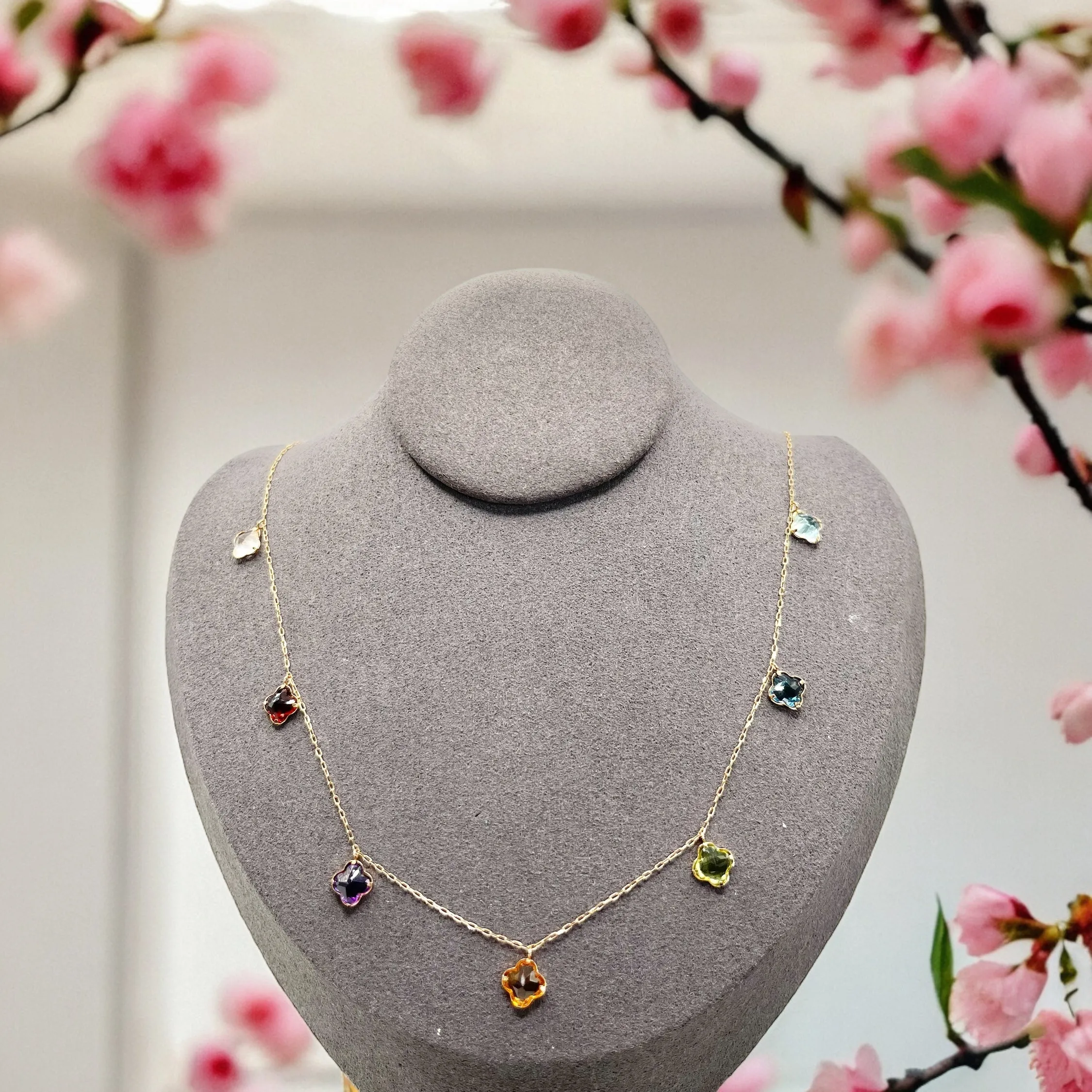 MULTI COLOR STONE NECKLACE