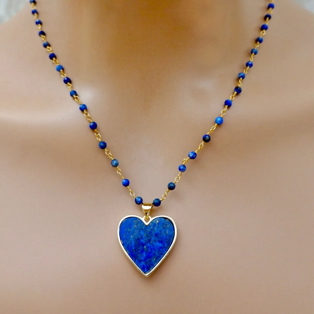 my lapis heart necklace