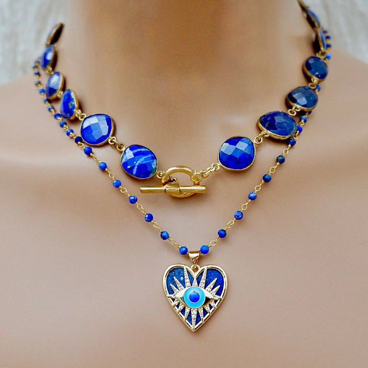 my lapis heart necklace