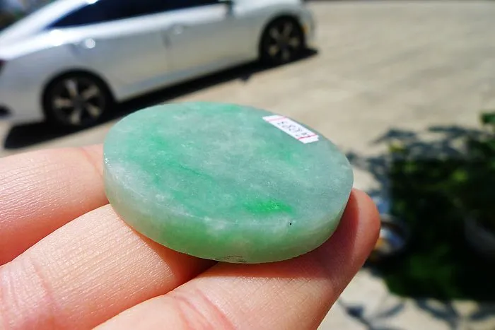 Natural Jade Rough Jadeite Raw (27g,4X4X0.65cm)