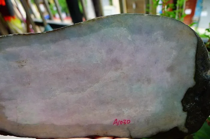 Natural Jade Rough Jadeite Raw (820g,21X11X1.6cm)