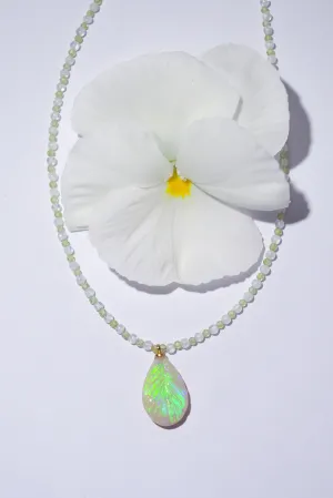 Necklace Gemstone Honeydew Opal
