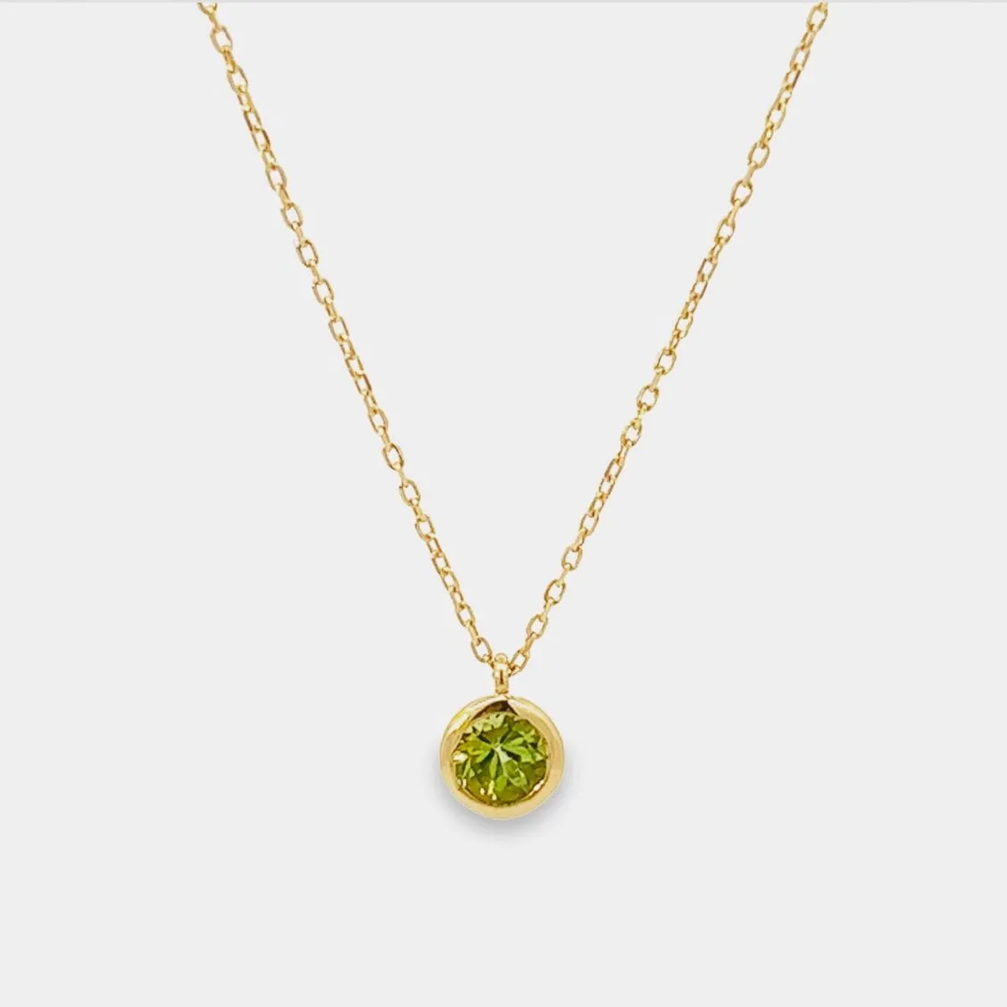 Polka Necklace in Peridot