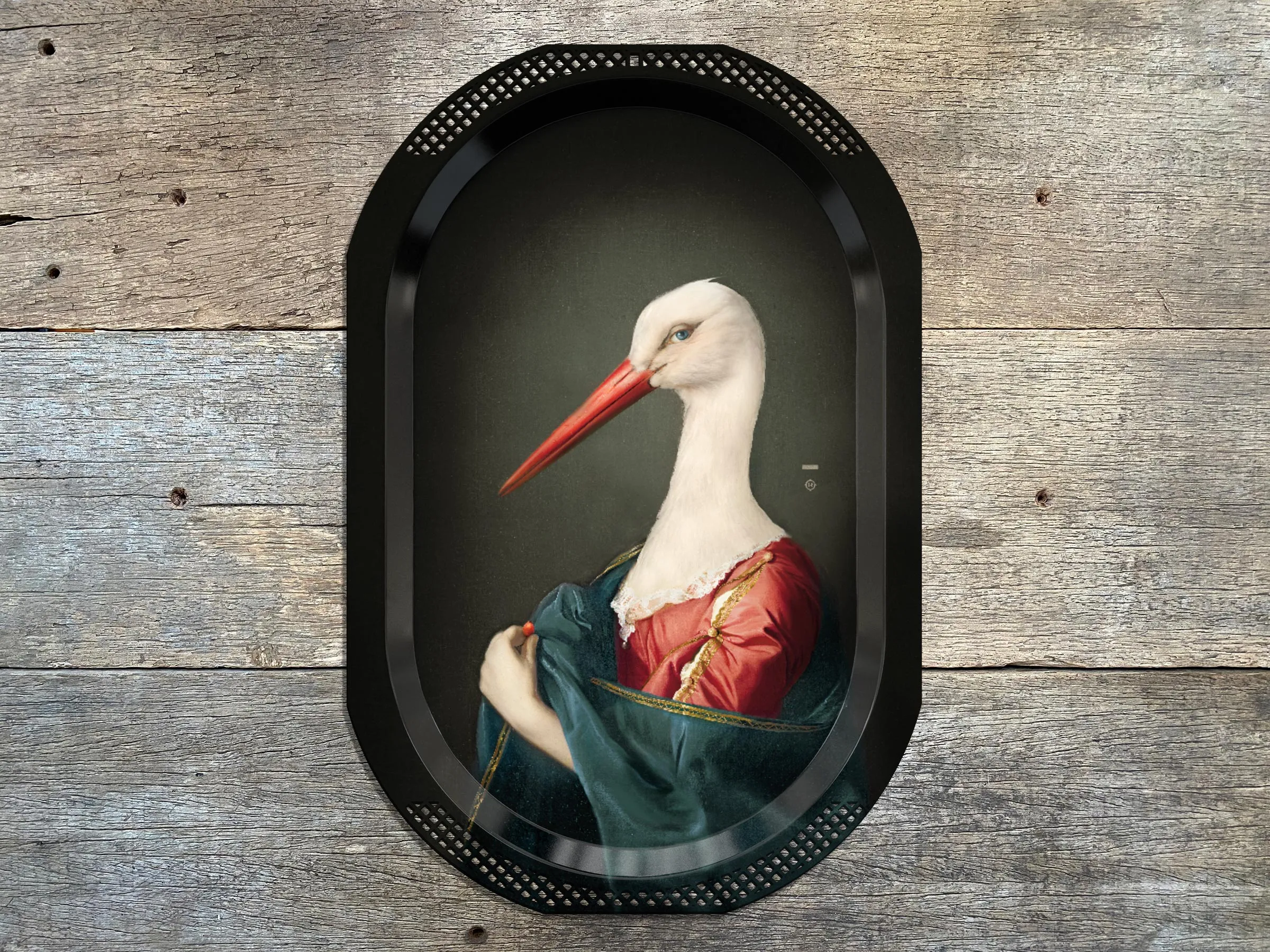 Portrait Platter Madame La Cigogne