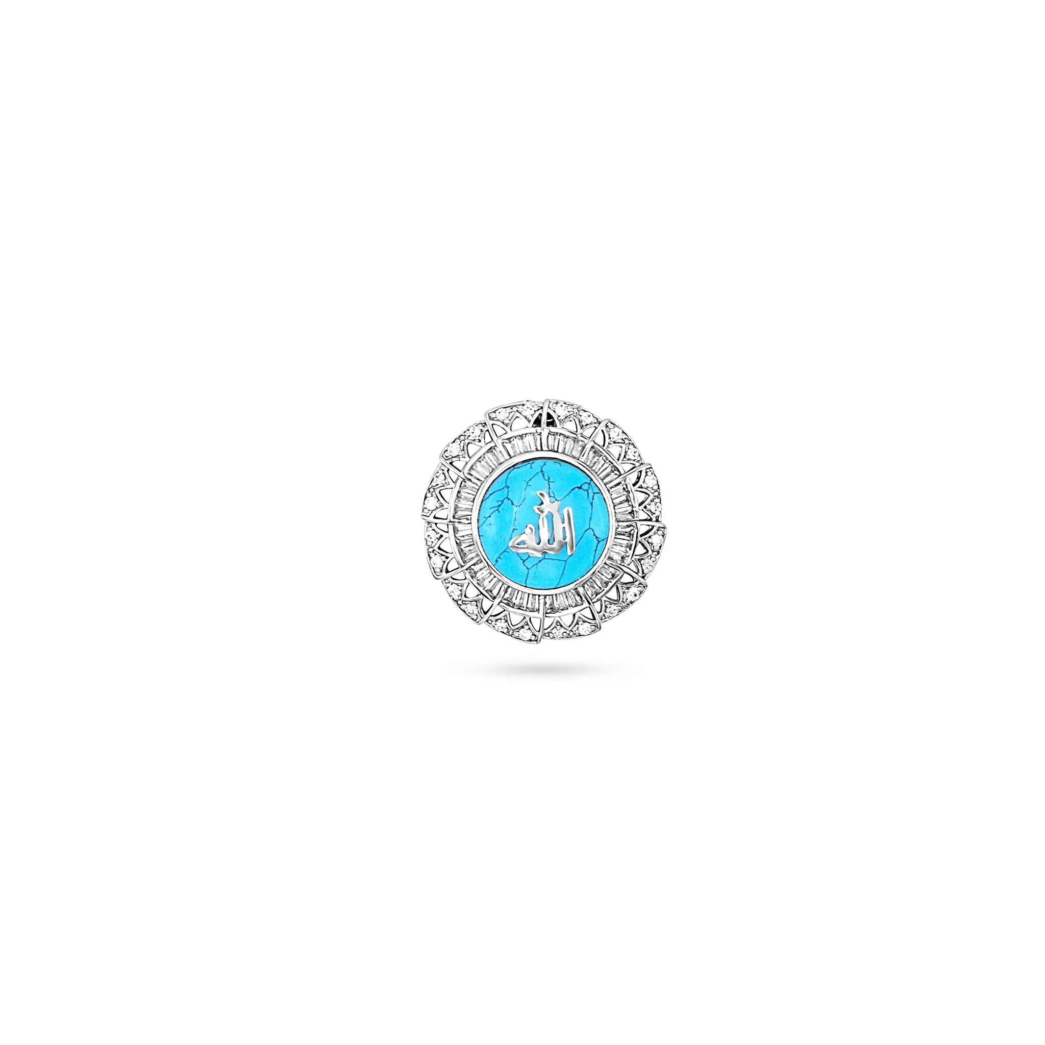 Round Turquoise Allah Pendant
