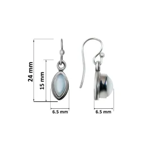 Silver Pearl Dangle Earrings