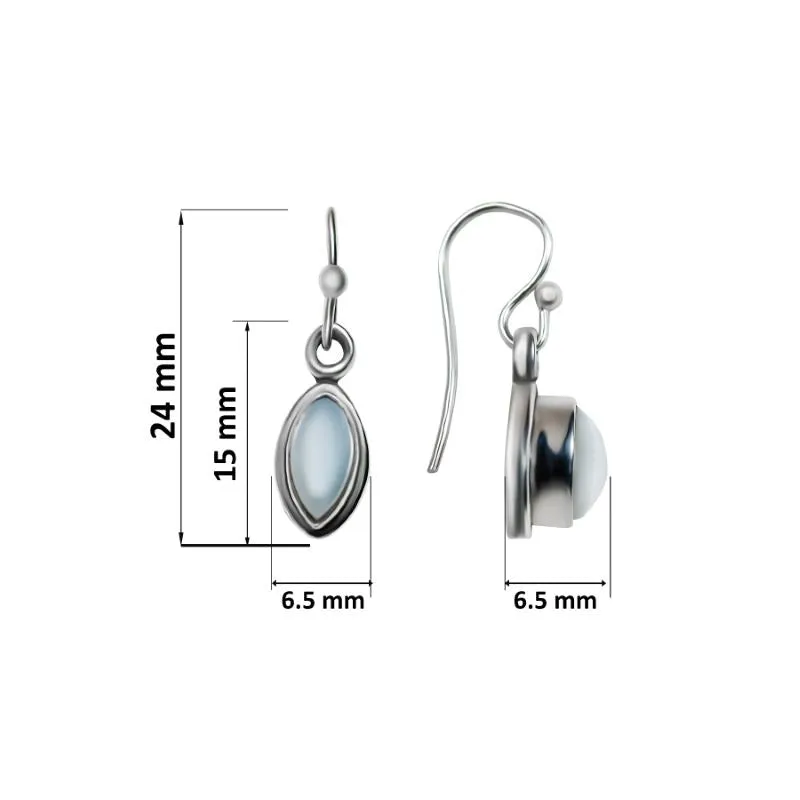 Silver Pearl Dangle Earrings