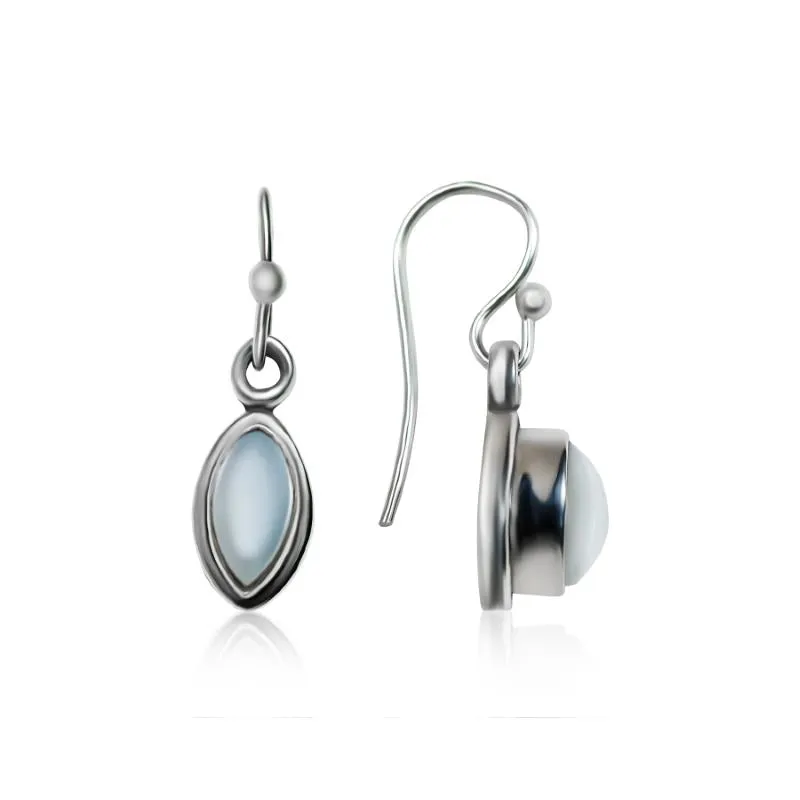 Silver Pearl Dangle Earrings