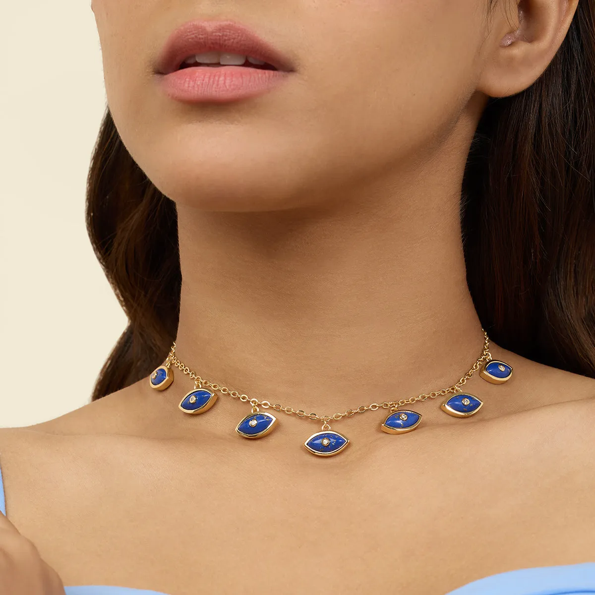 Summer Eyes Charm Necklace