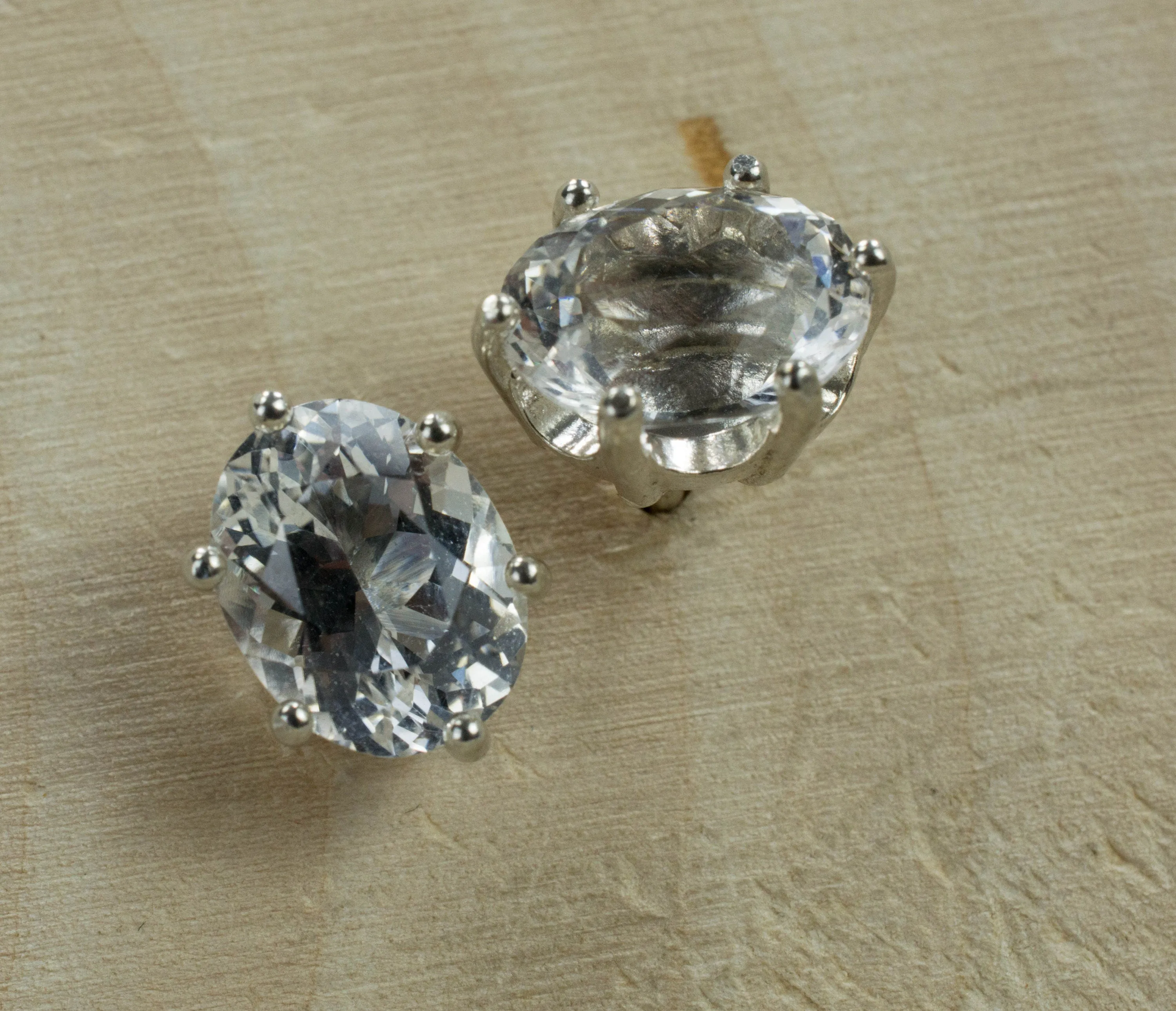 Tanzanian Quartz Earrings, Natural Untreated Mondo Quartz; 3.710cts