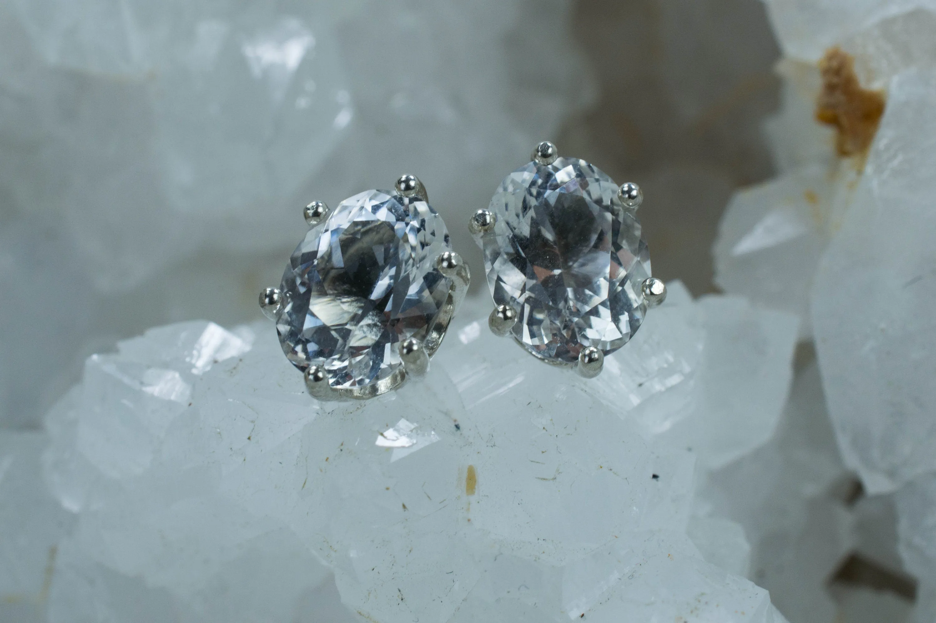 Tanzanian Quartz Earrings, Natural Untreated Mondo Quartz; 3.710cts