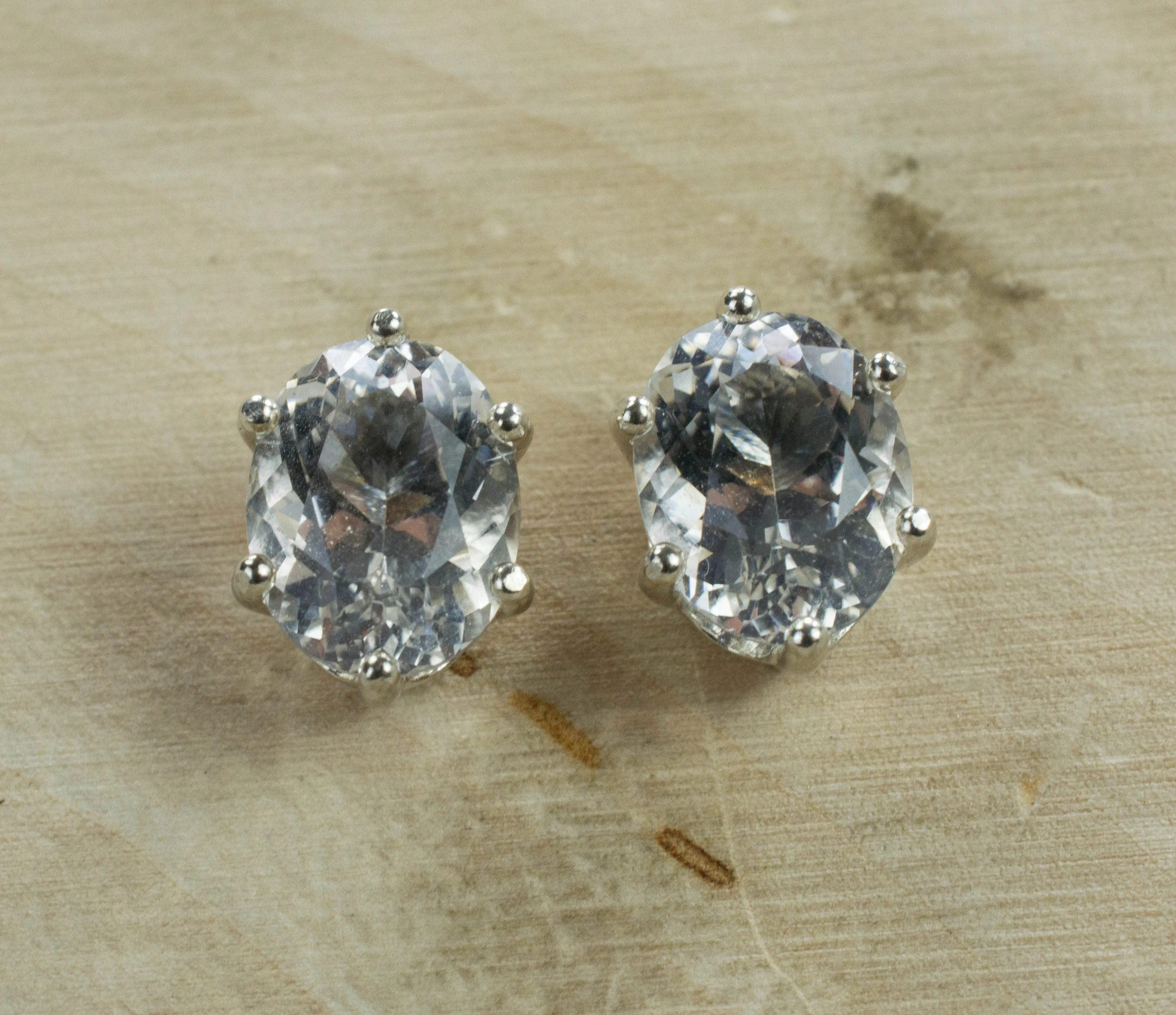 Tanzanian Quartz Earrings, Natural Untreated Mondo Quartz; 3.710cts
