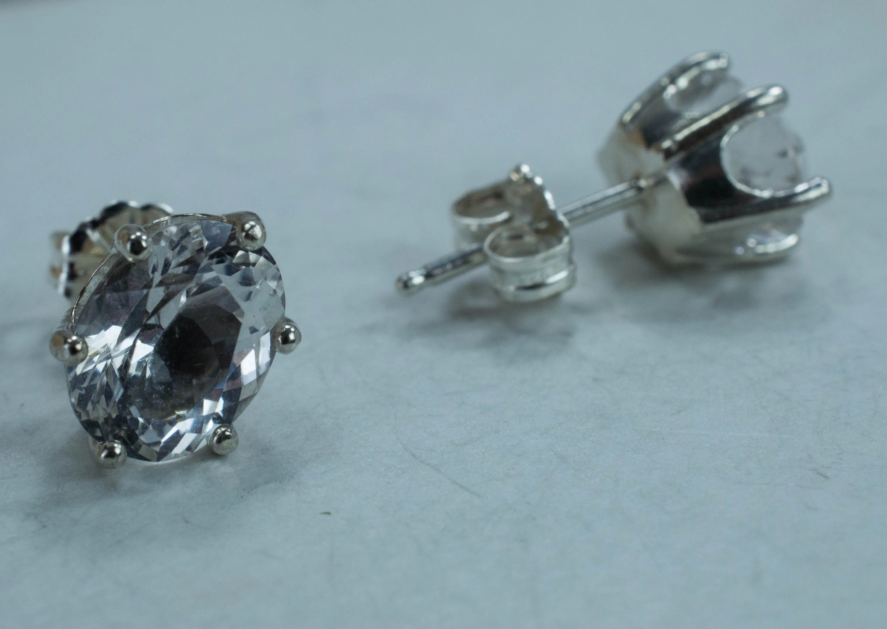 Tanzanian Quartz Earrings, Natural Untreated Mondo Quartz; 3.710cts
